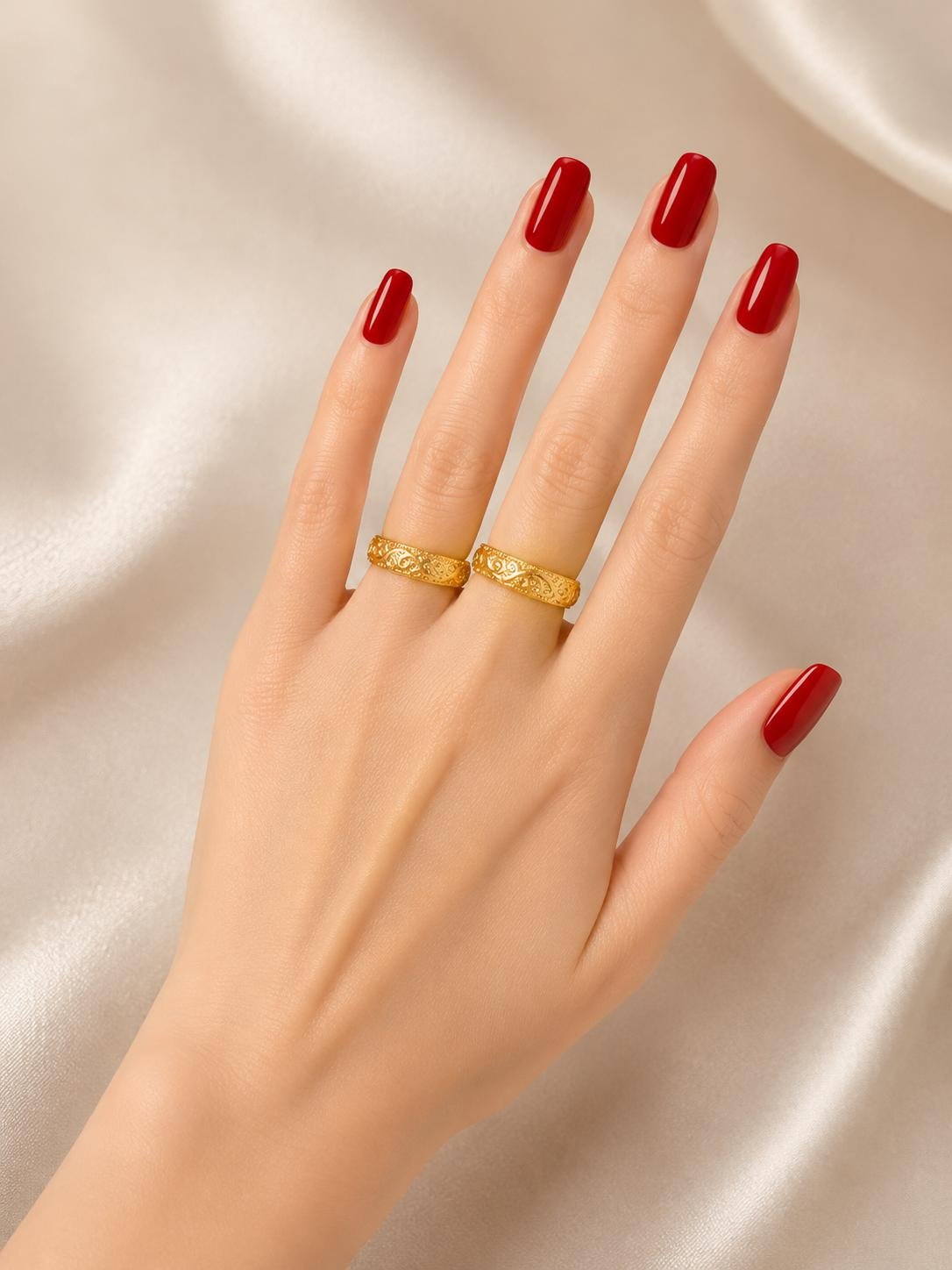 Osmanlı Motif Gold Yüzük