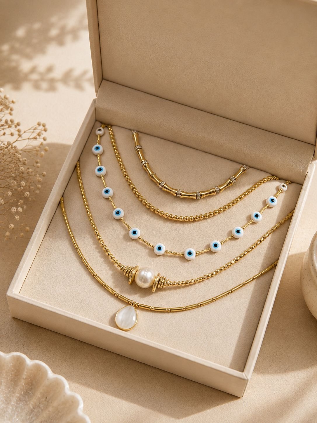 İnci Boncuk Choker Kolye görsel 2