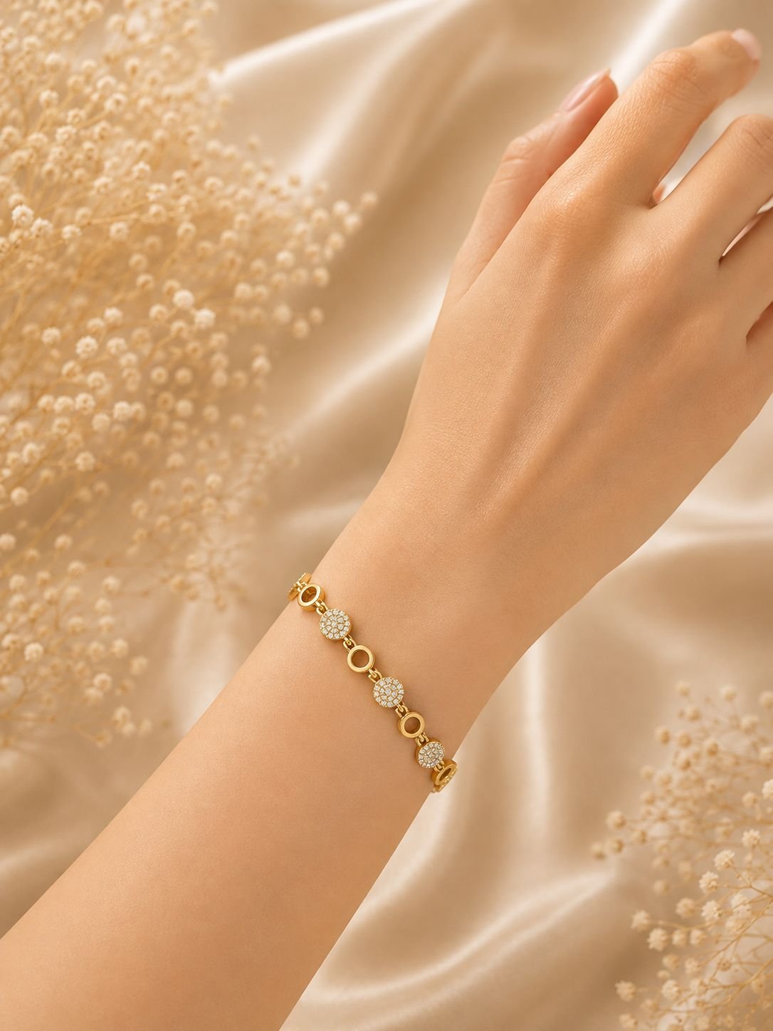 Gold Işıltı Halkalı Bileklik