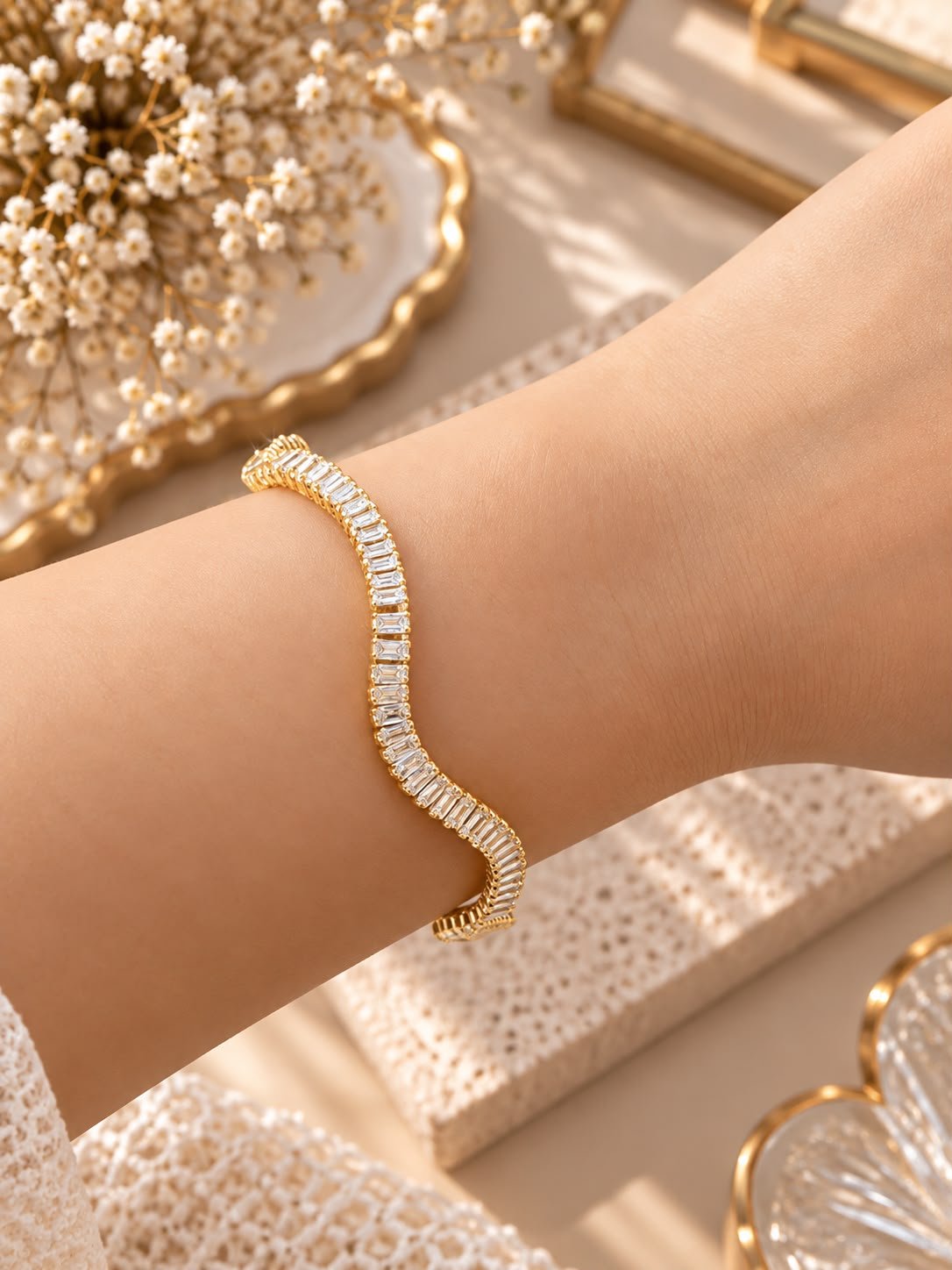 Gold Baget Işıltı Bileklik