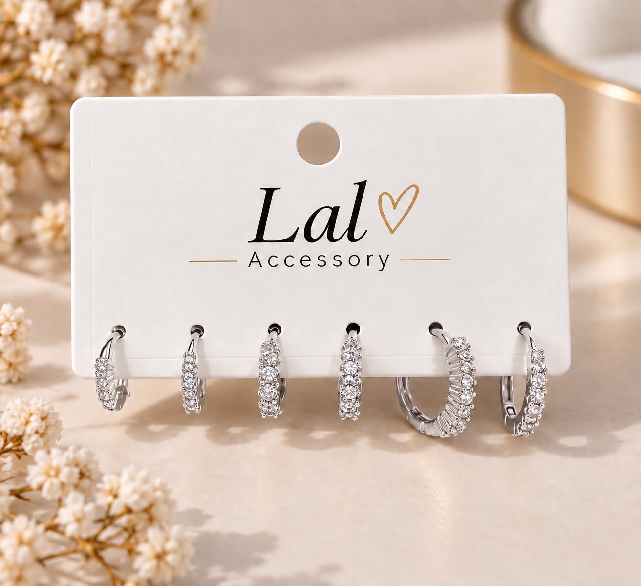 Lal Crystal Bloom Küpe Seti görsel 2