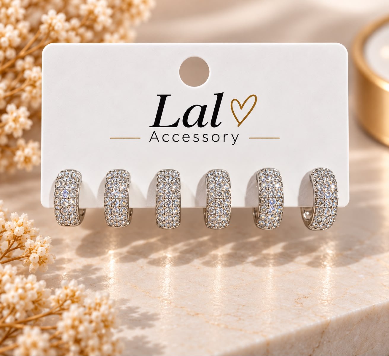 Lal Lumière Halka Küpe görsel 2